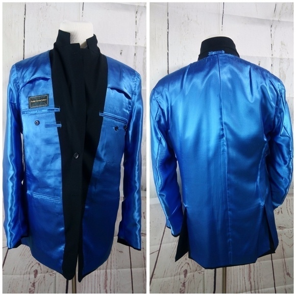 Pacific Custom Tailors 41R Black Suit Blazer Sport - Picture 8 of 8